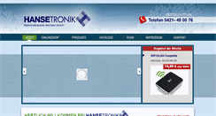 Desktop Screenshot of hansetronik.de